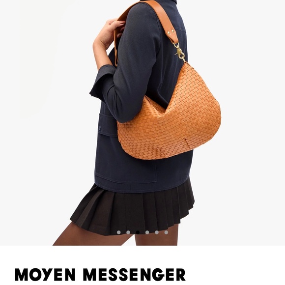 Clare V. Moyen Messenger Natural Woven Checker - Picture 11 of 13